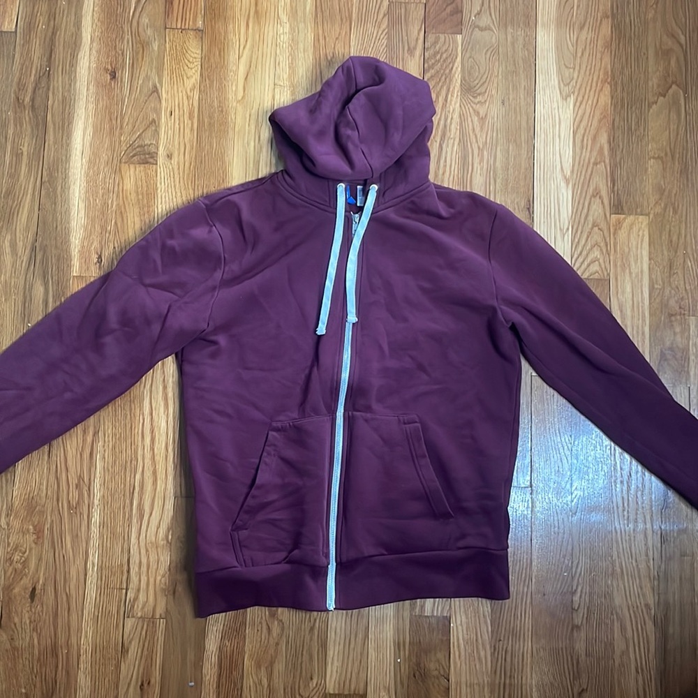 Burgundy H&M Zip Up Hoodie